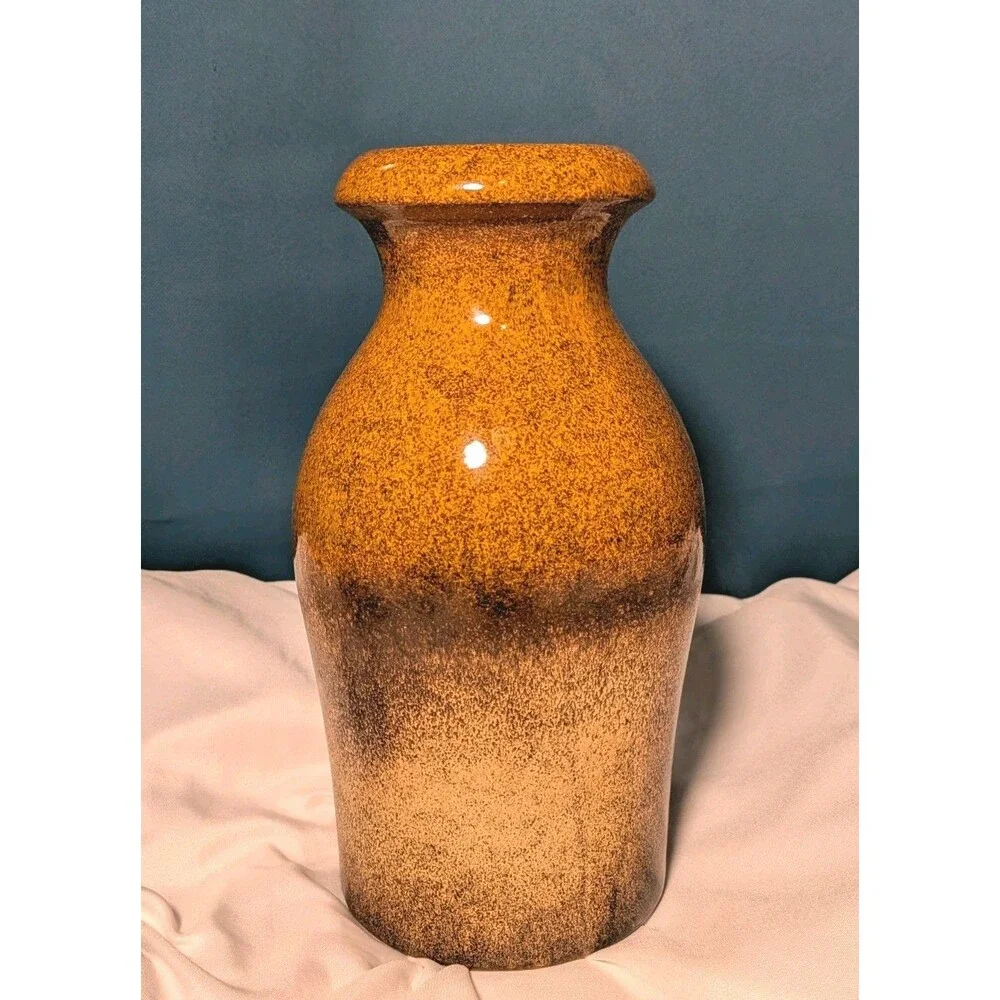 Vintage Scheurich Keramik 208-21 West German Pottery Vase 7” Brown Tan